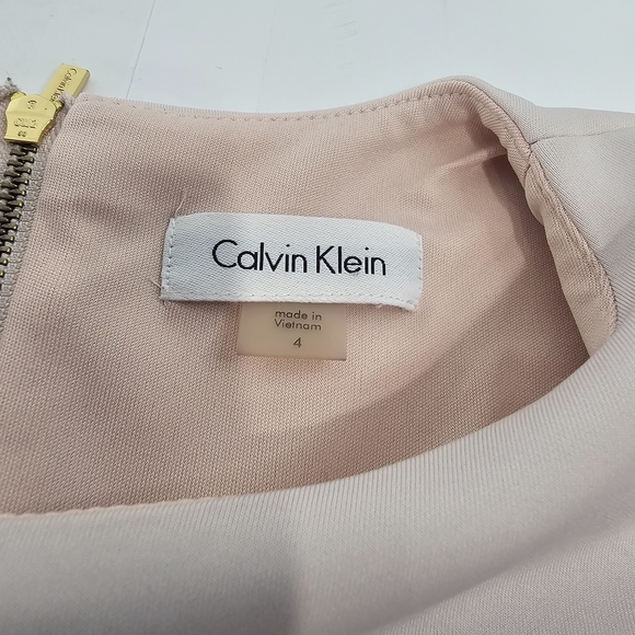 Calvin Klein Dress Women Size 4 Scuba Cold Shoulder Sheath Party Office Midi - Picture 10 of 12
